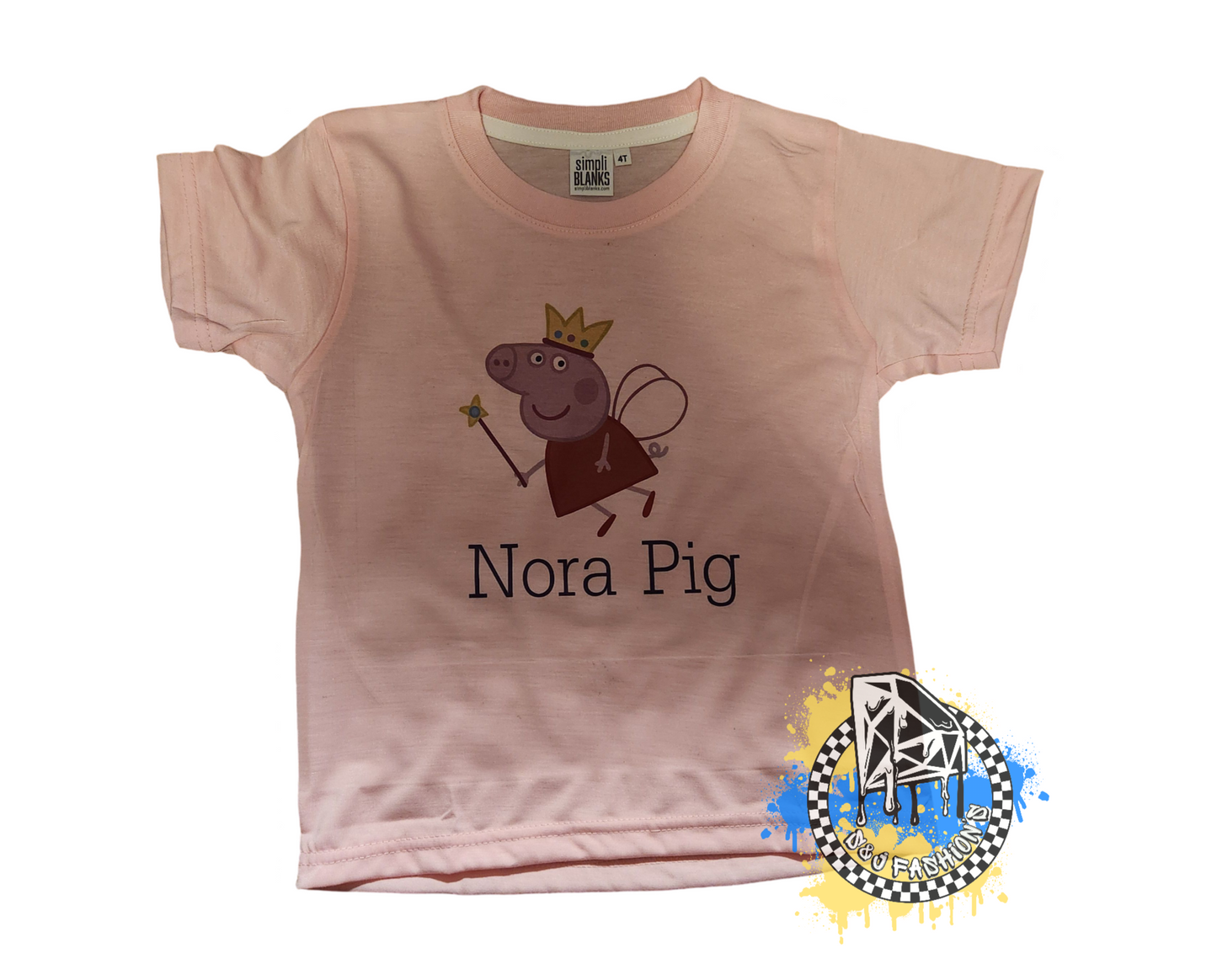 Name Peppa Pig Girls Shirt Boys Shirt