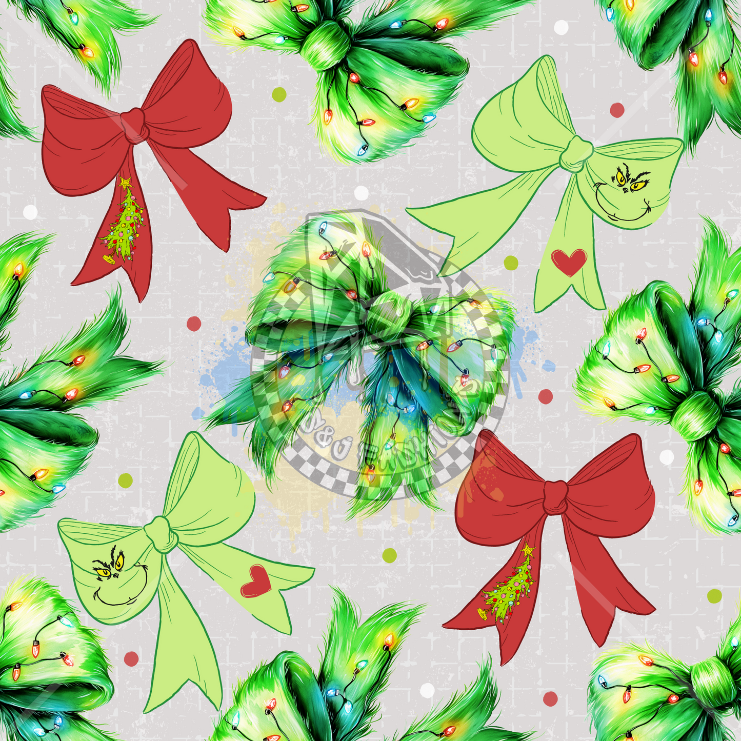 Grinch Bow Christmas Handmade