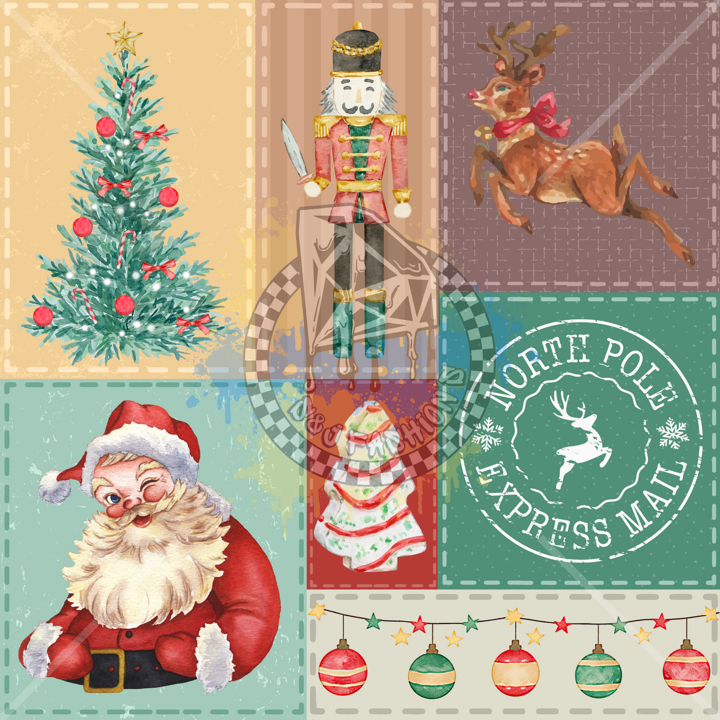 Vintage Santa Christmas Handmade