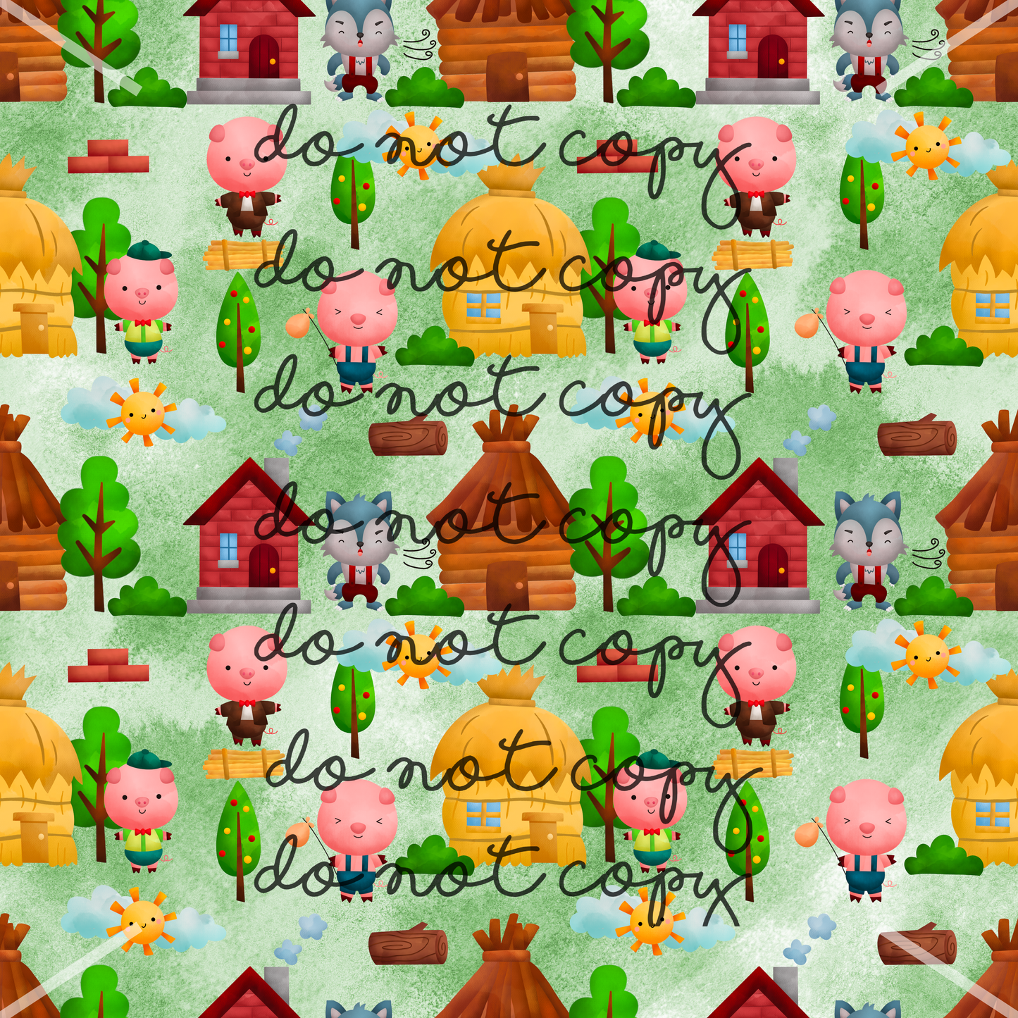 Three Little Pigs Children's Story Book Handmade