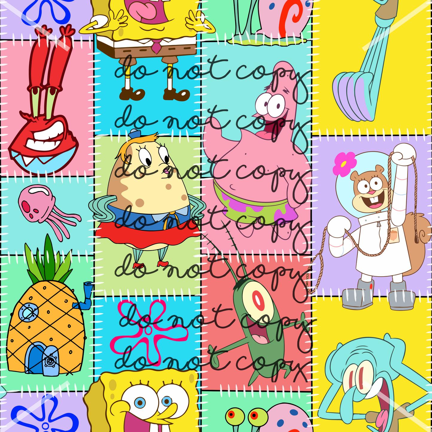Patchwork SpongeBob Handmade