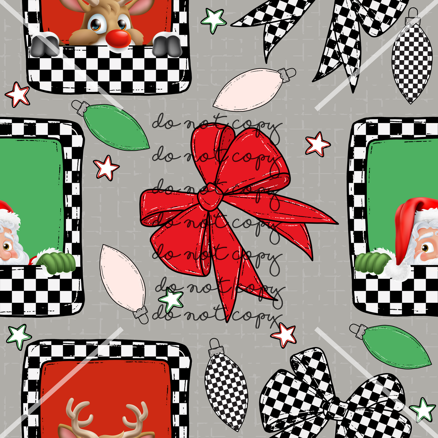 Reindeer Bow Christmas Handmade