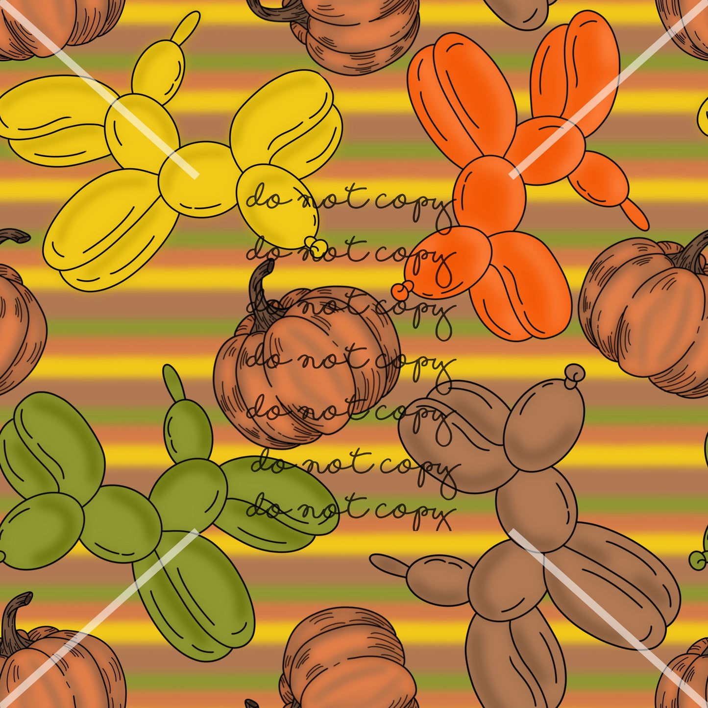 Balloon Dogs Fall Handmade