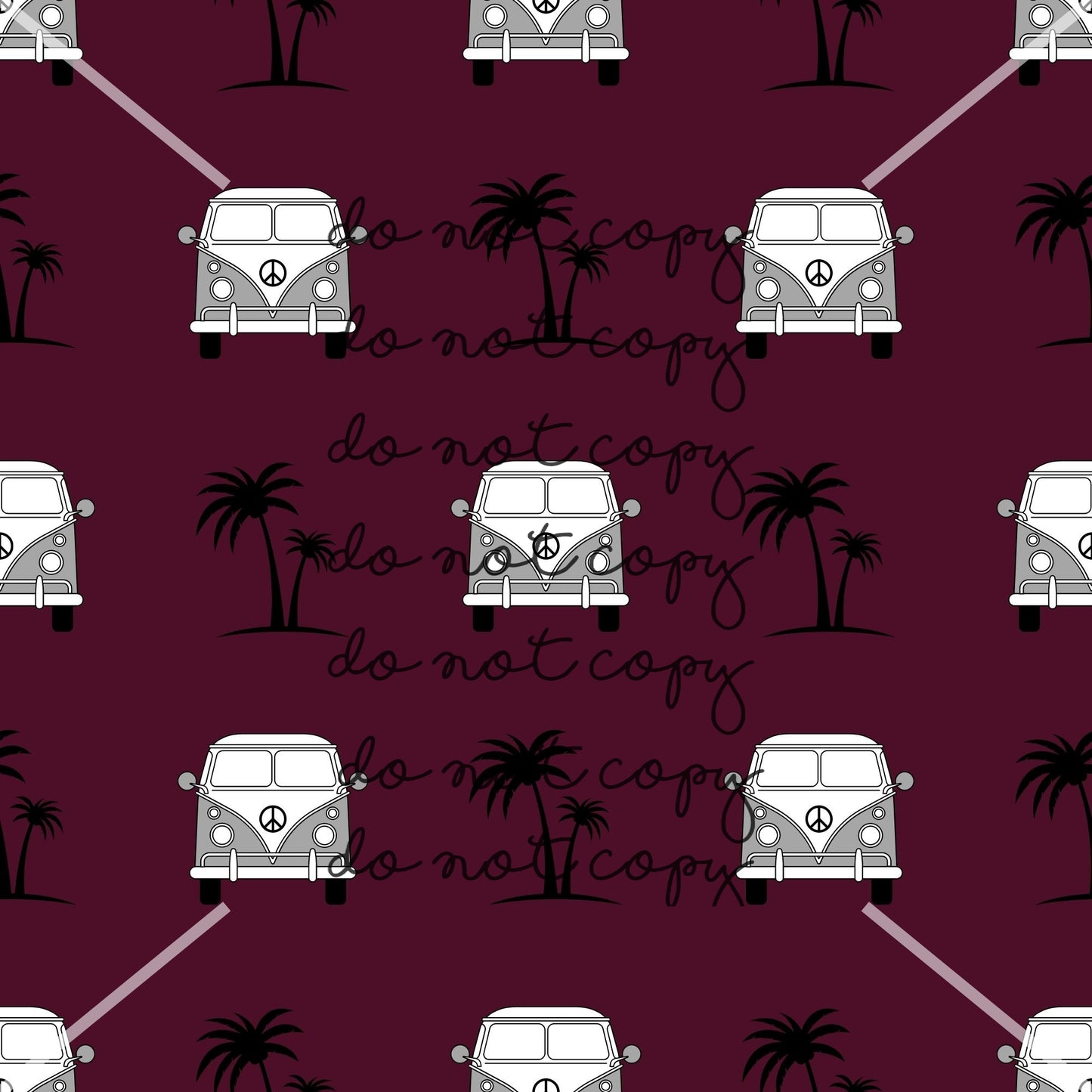 Burgundy Vans Handmade
