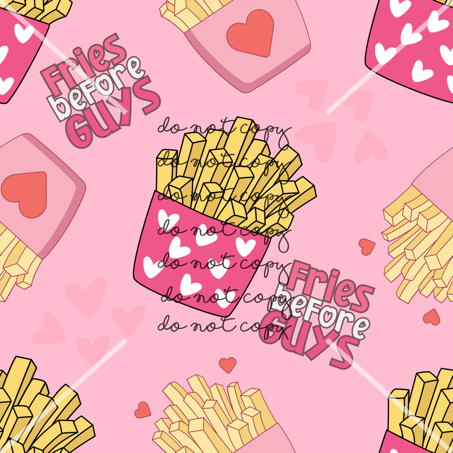 Fries Before Guys Valentines Handmade