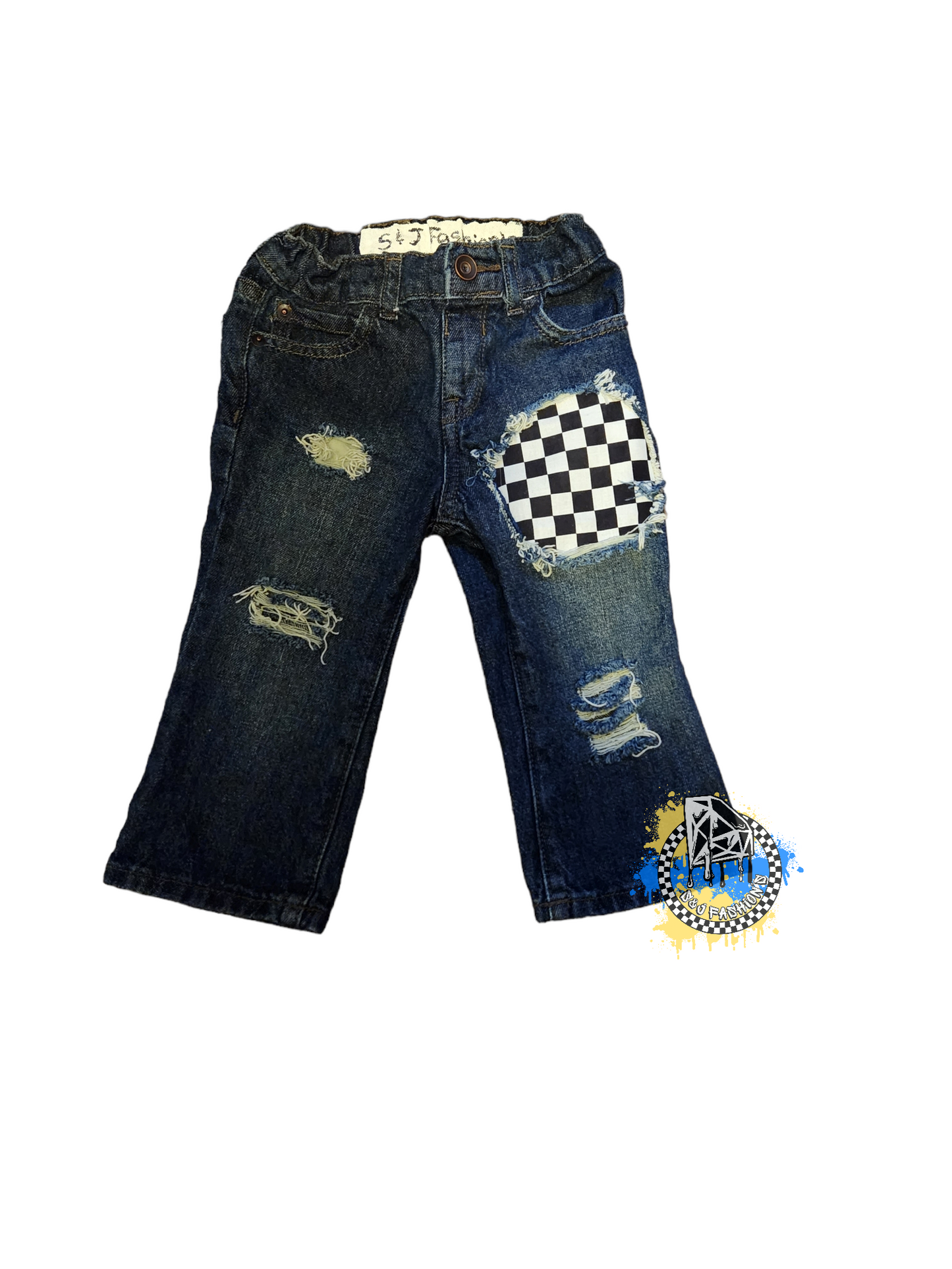 Checker Boys Distressed Jeans