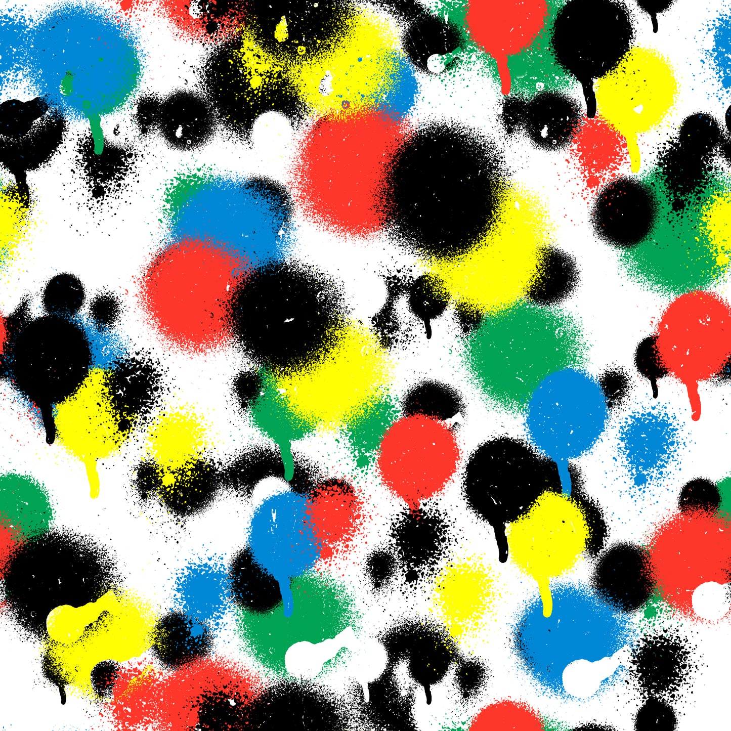 Neon Grunge Spray Paint Handmade