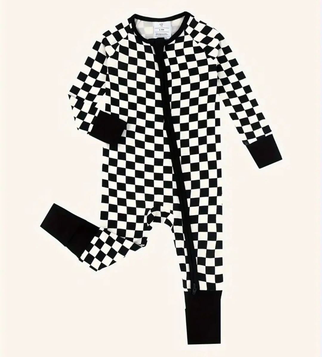 Black and White Checker Bamboo Zippy's