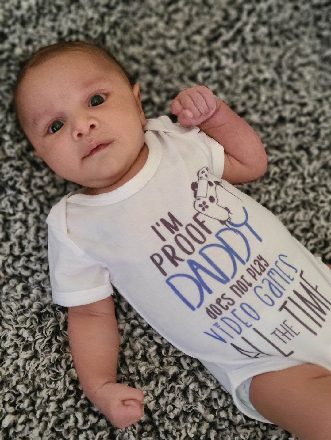 I'm Proof Daddy Does Not Play Video Games All The Time Boys Shirt