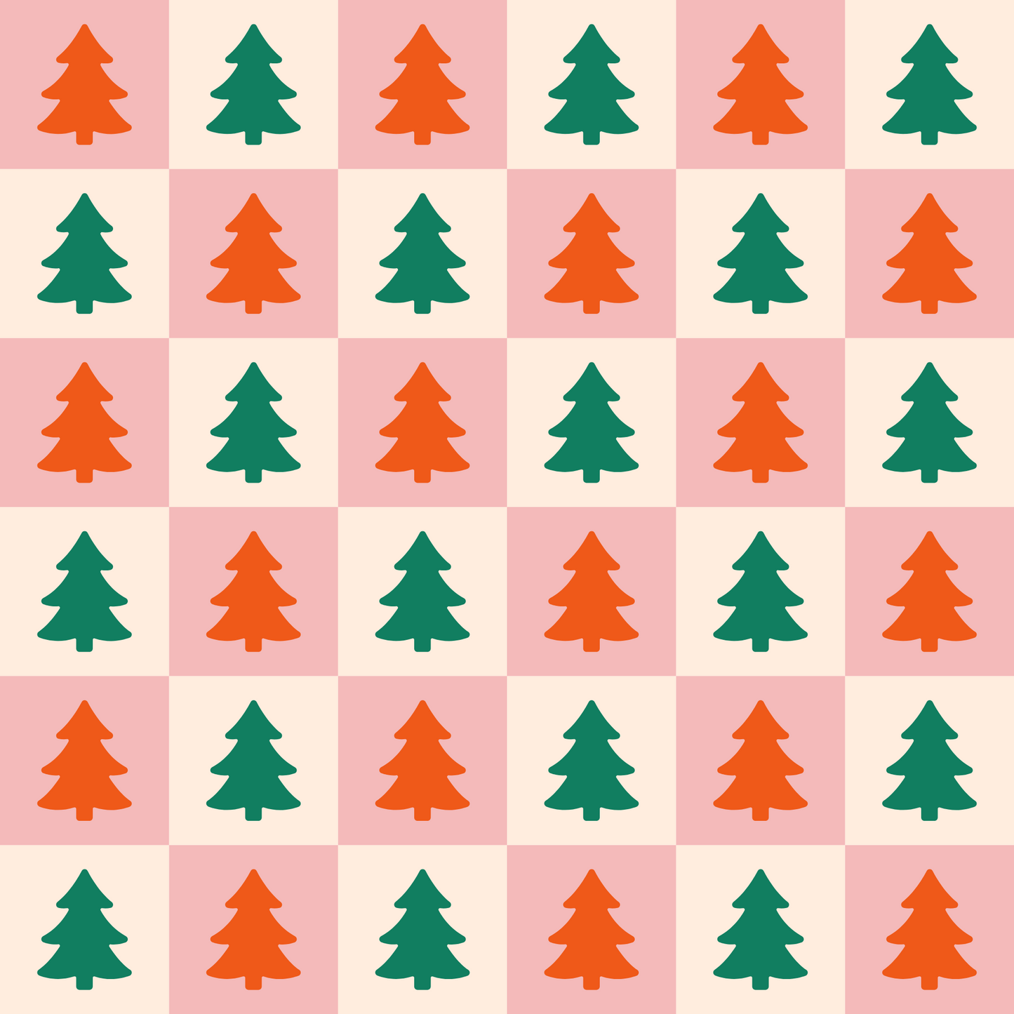 Checker Christmas Tree Handmade