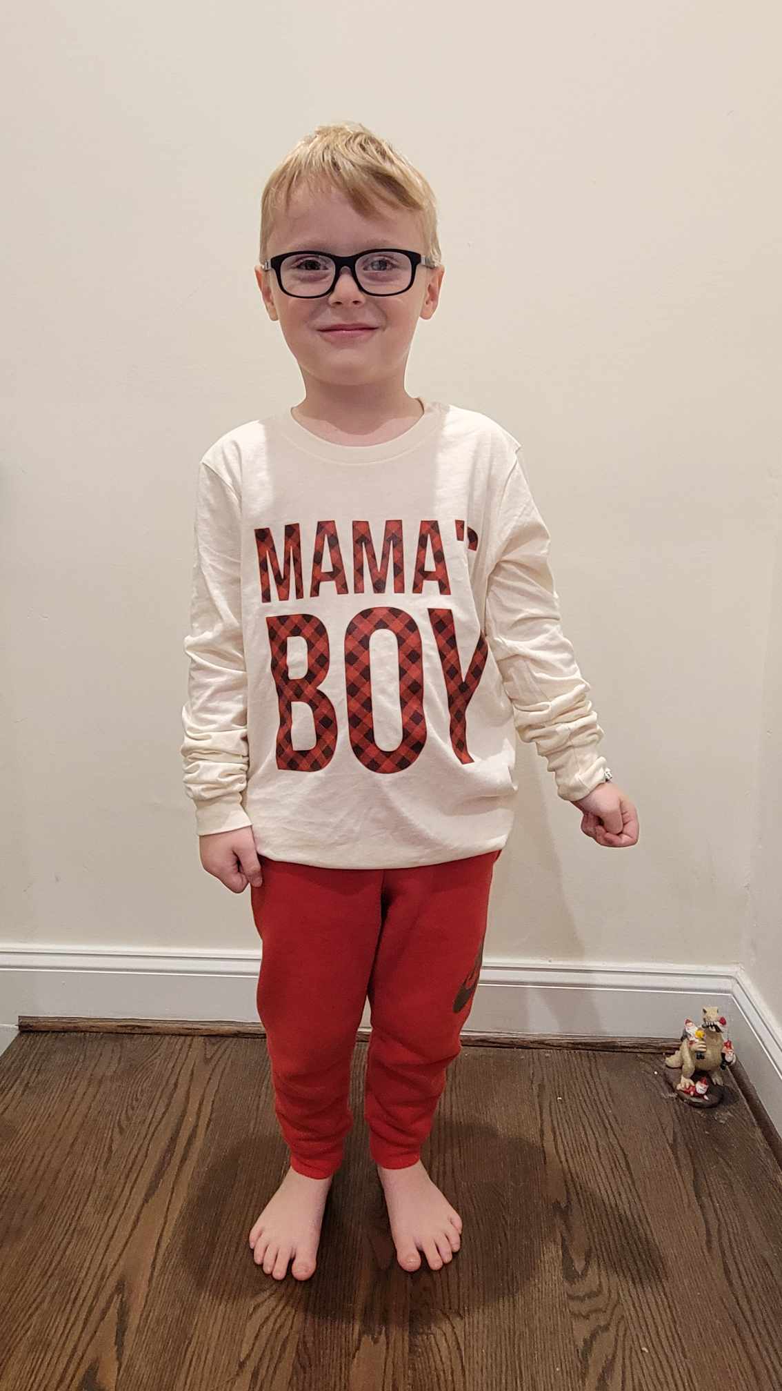Mama's Boy Christmas Boys Shirt