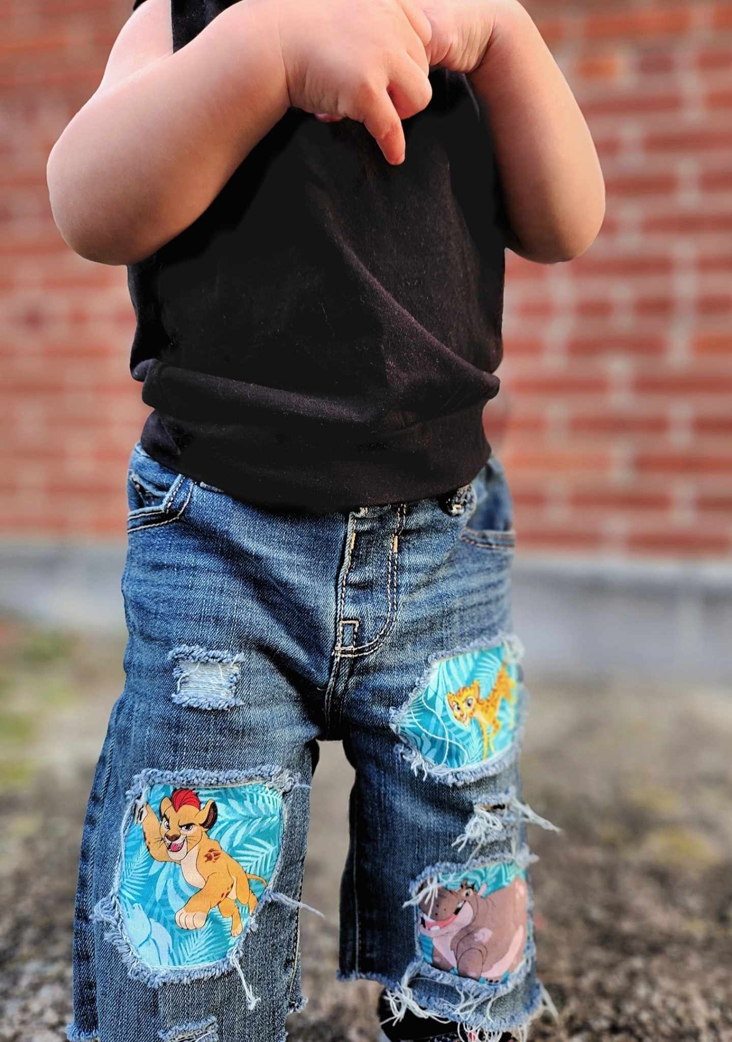 Lion King Boys Distressed Jeans