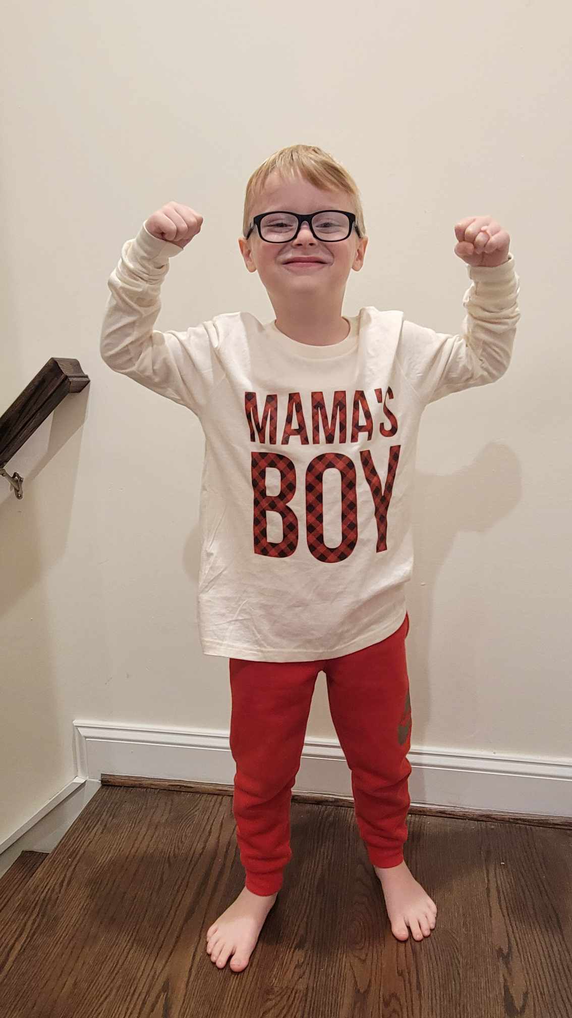 Mama's Boy Christmas Boys Shirt
