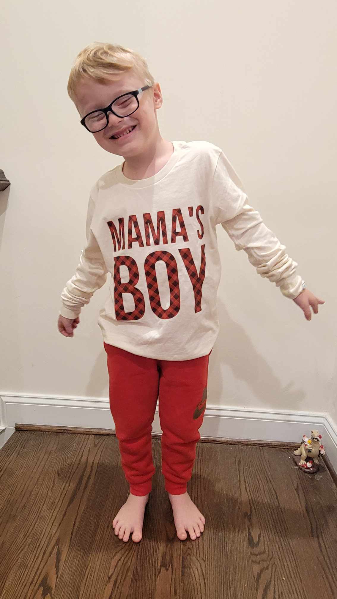 Mama's Boy Christmas Boys Shirt