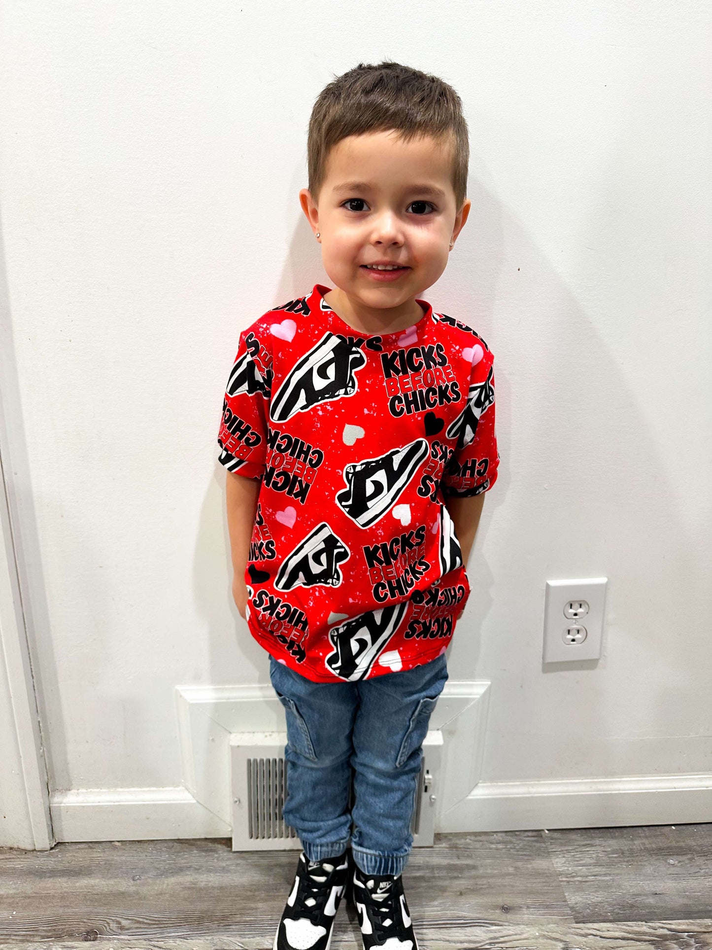 Kicks Before Chicks Valentines Handmade