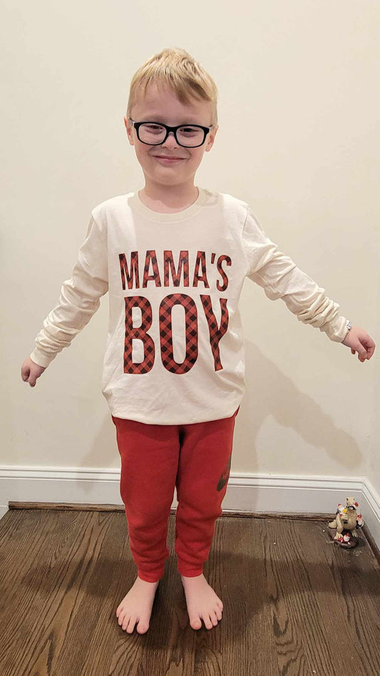 Mama's Boy Christmas Boys Shirt