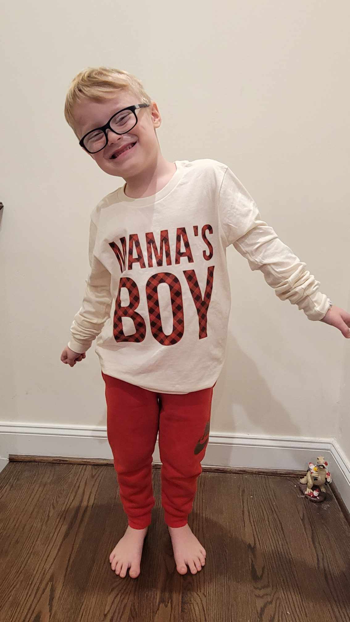 Mama's Boy Christmas Boys Shirt