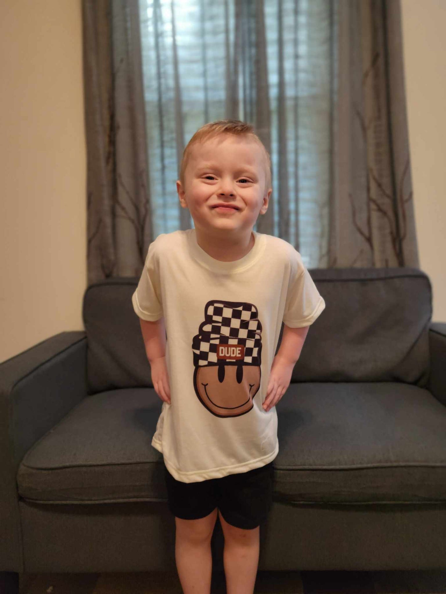 Dude Checker Smiley Face Beanie Boys Shirt Girls Shirt Ladies Shirt Mens Shirt