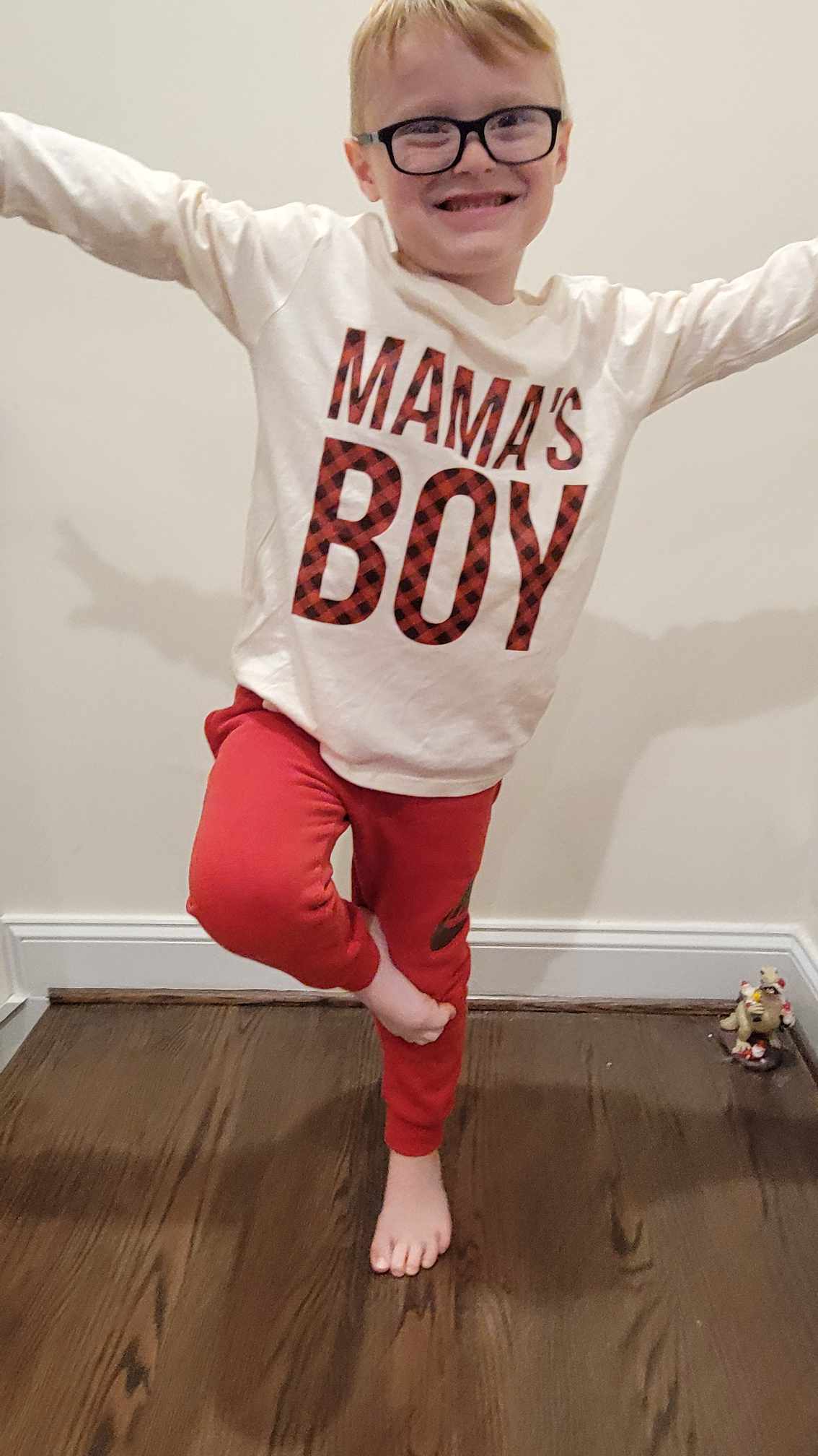 Mama's Boy Christmas Boys Shirt