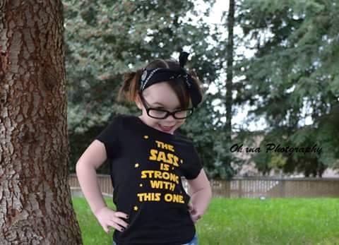 The sass is strong with this one Girls Shirt