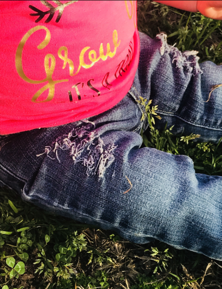 Simply Torn Girls Distressed Jeans Denim