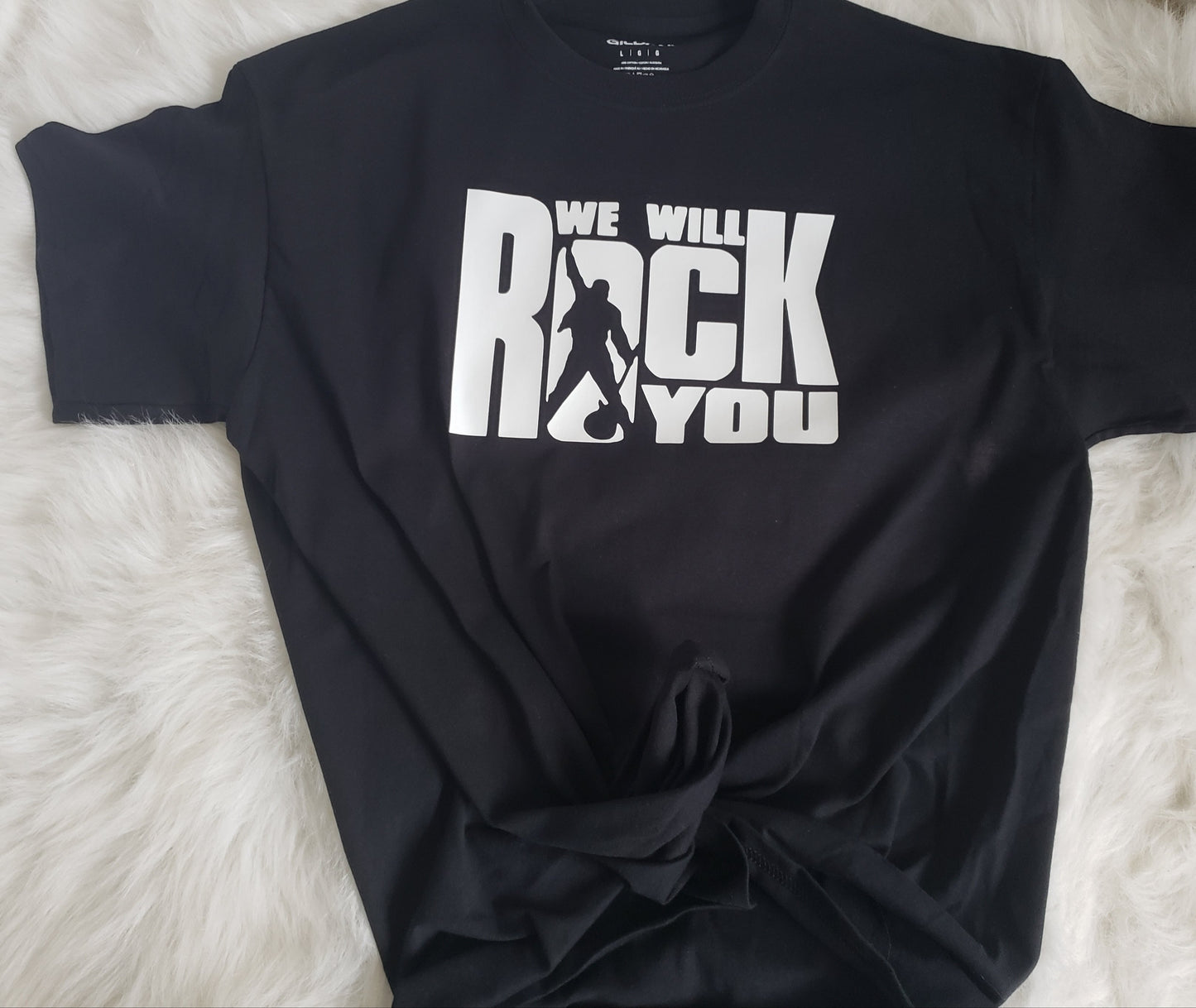 Rock n Roll We Will Rock you Queen Adult Shirt Mens Shirt Ladies Shirt