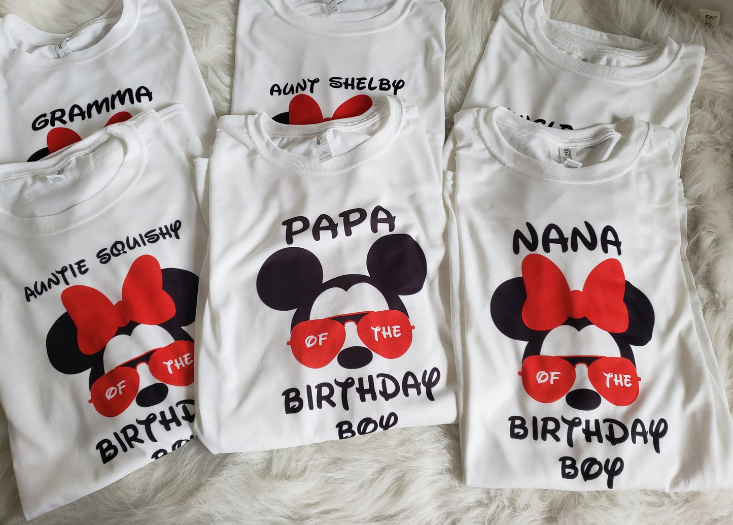 Family Birthday Shirts Minnie and Mickey Adults Mommy or Daddy of the Birthday Shirt Mens Shirt