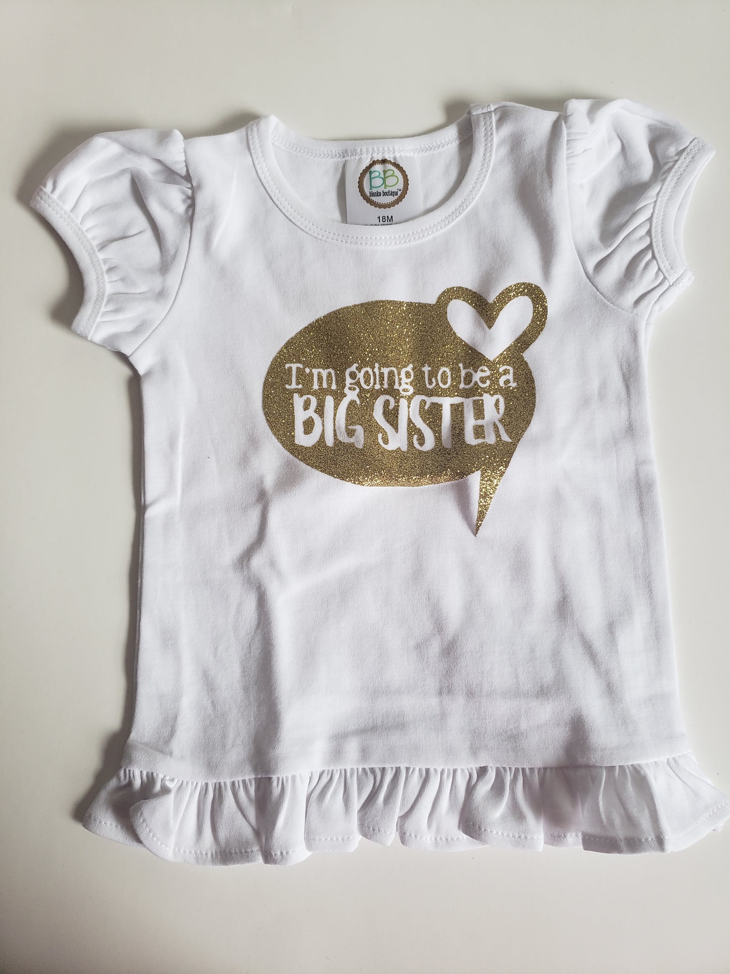 Im going to be a Big Sister Announcement Girls Shirt