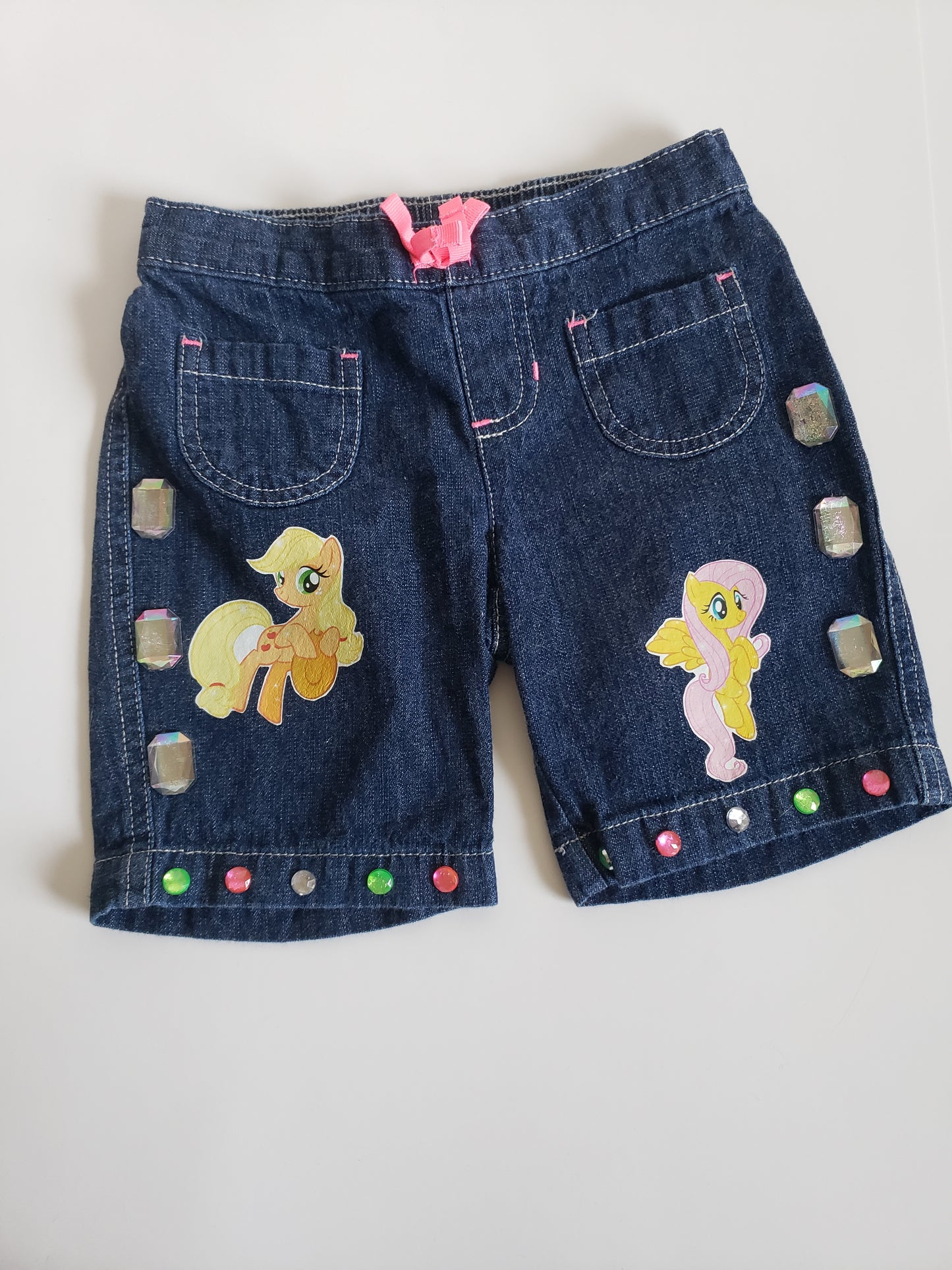 My Little Pony MLP Girls Distressed Jeans Shorts