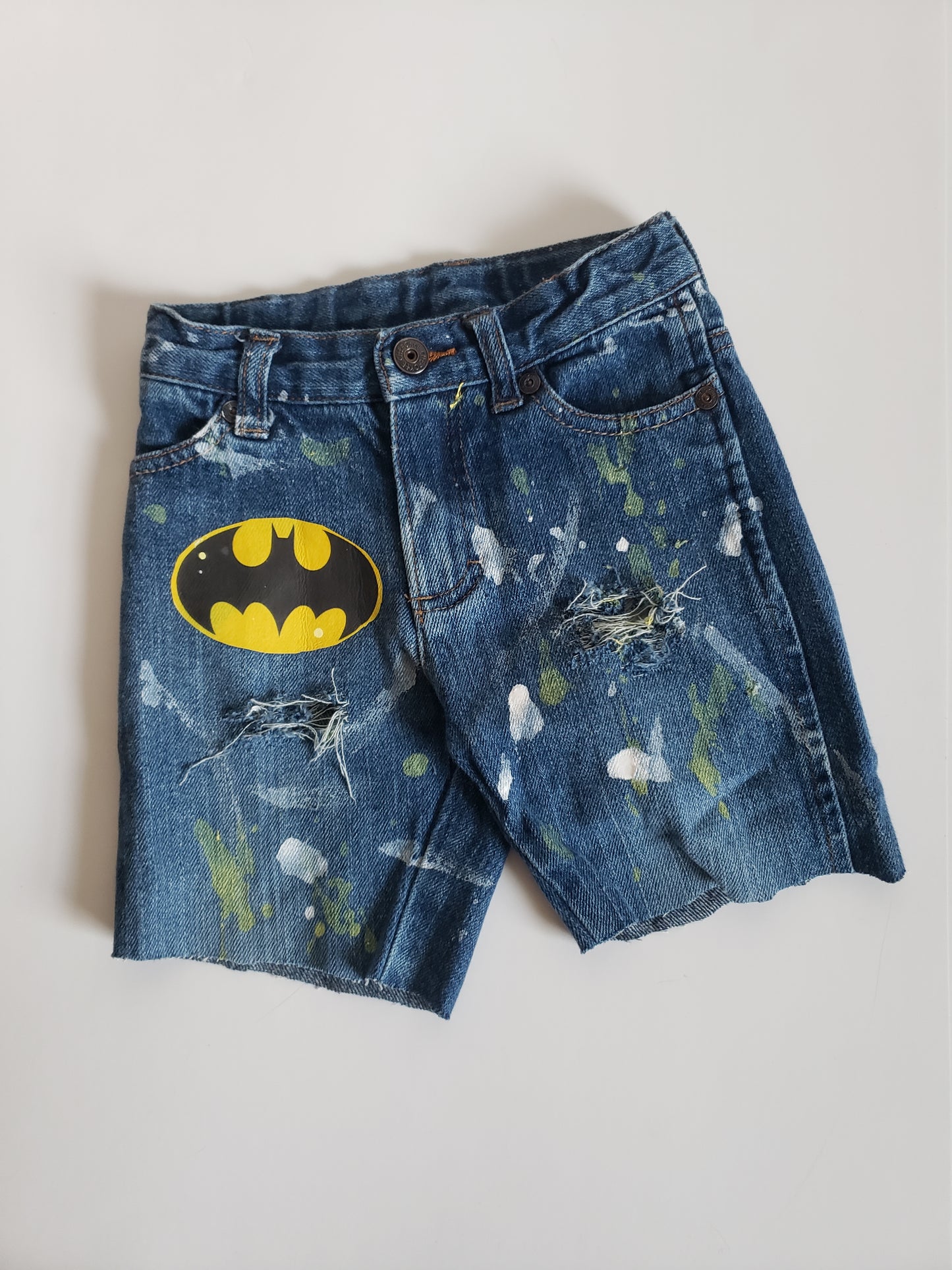 Batman Boys Distressed Jeans Shorts