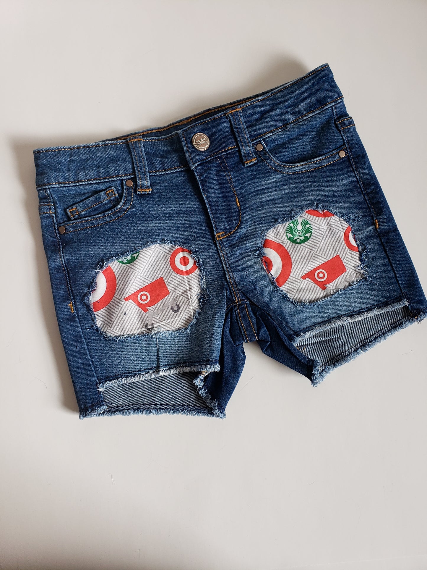 Target Starbucks Girls Distressed Jeans Shorts