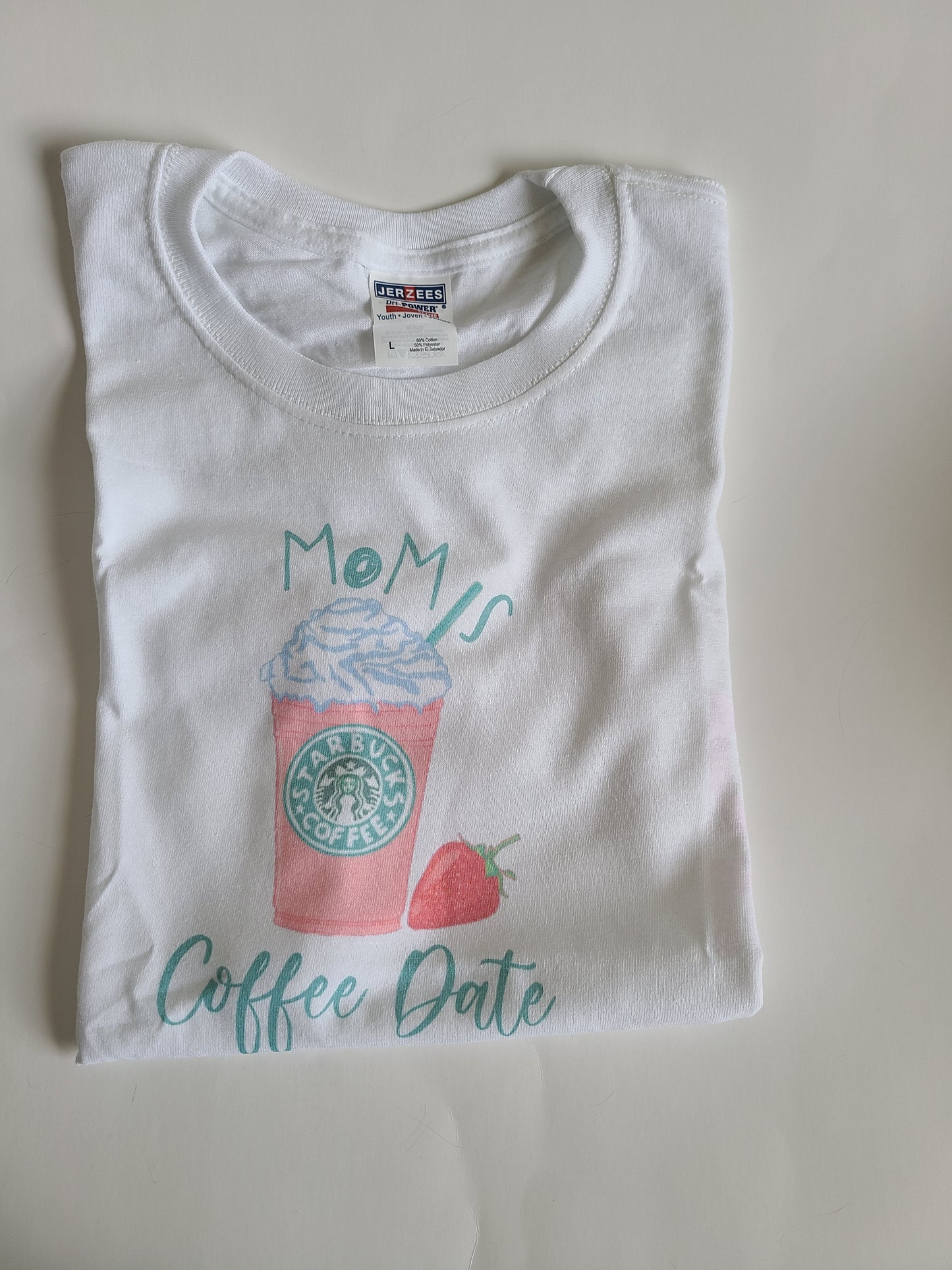 Starbucks Mom's Fuel Mom's Date Mommy and Me Adult Ladies Shirt Girls Shirt