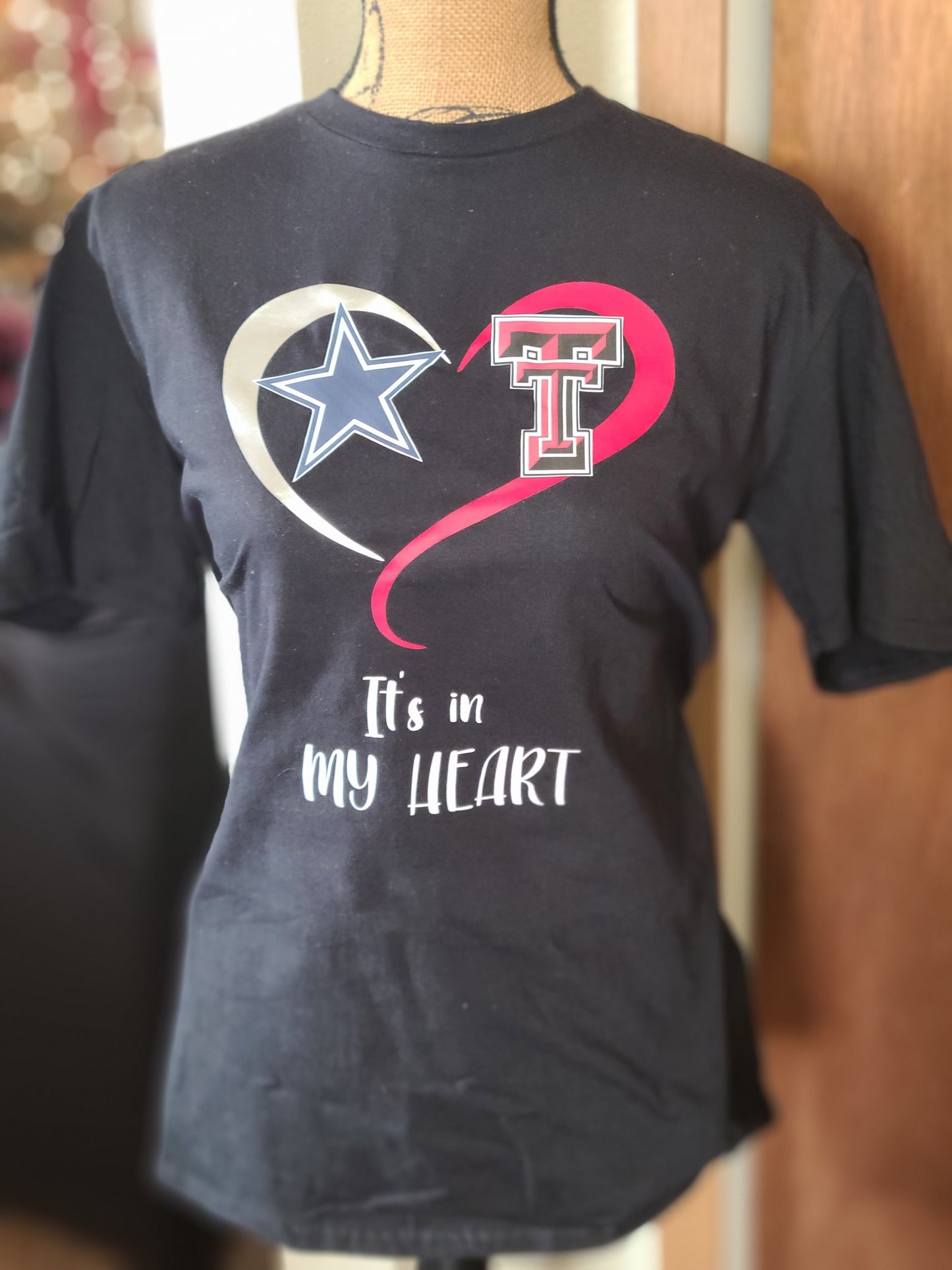 Cowboys Texan Fan It's In My Heart Ladies Shirt Mens Shirt