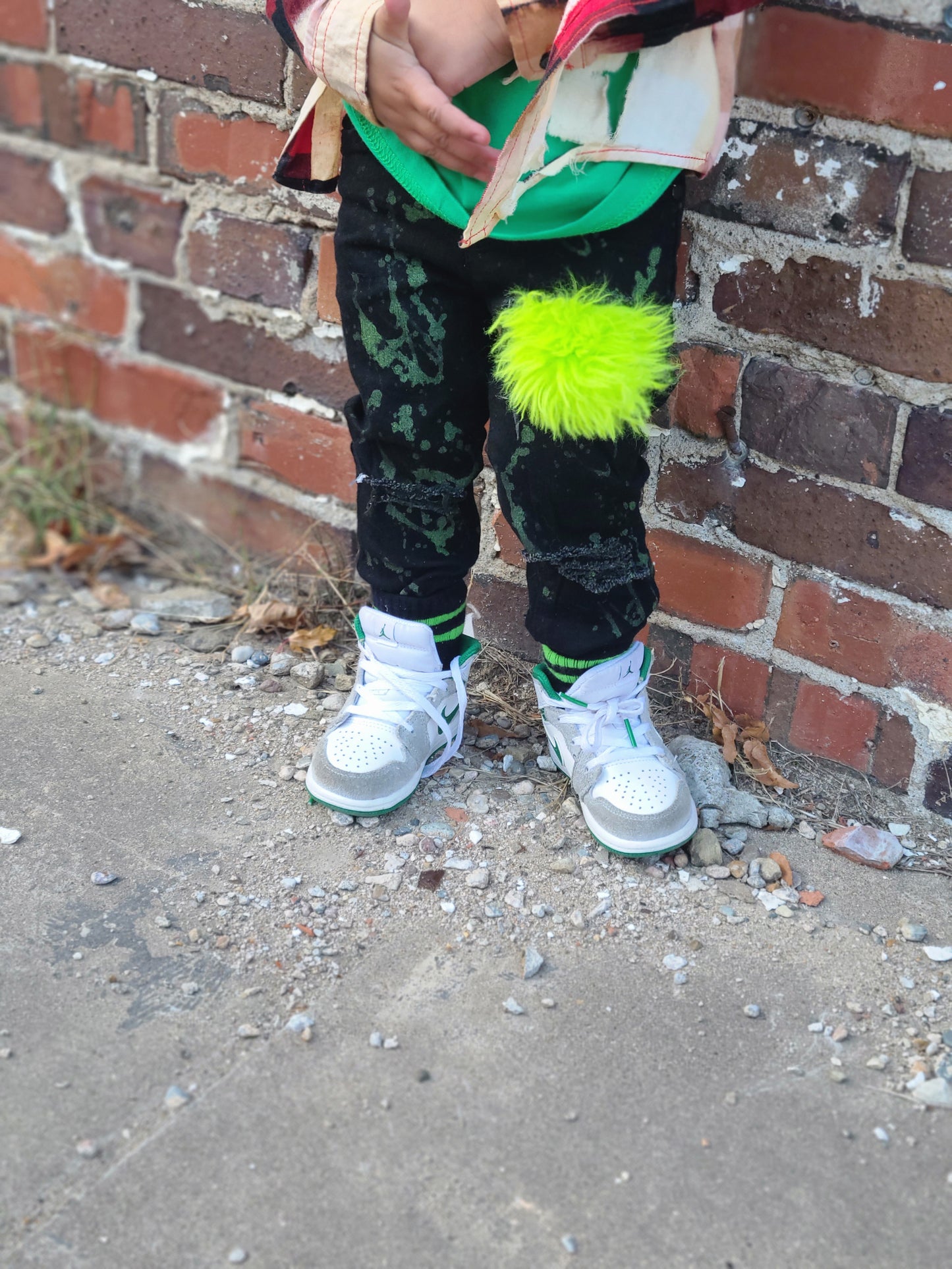 Grinch Girls Distressed Jeans Boys Distressed Jeans Christmas