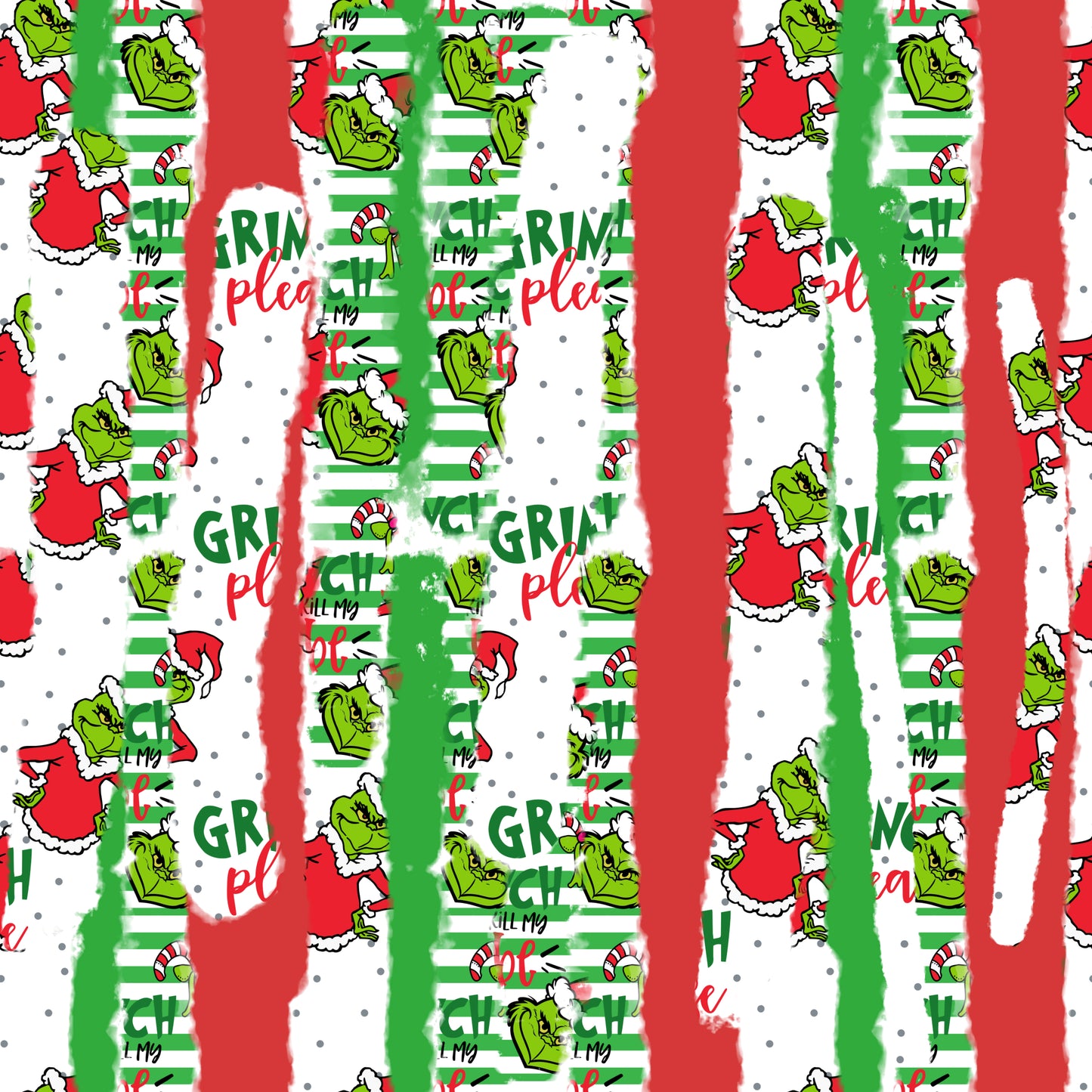 Grinch Please Christmas Handmade
