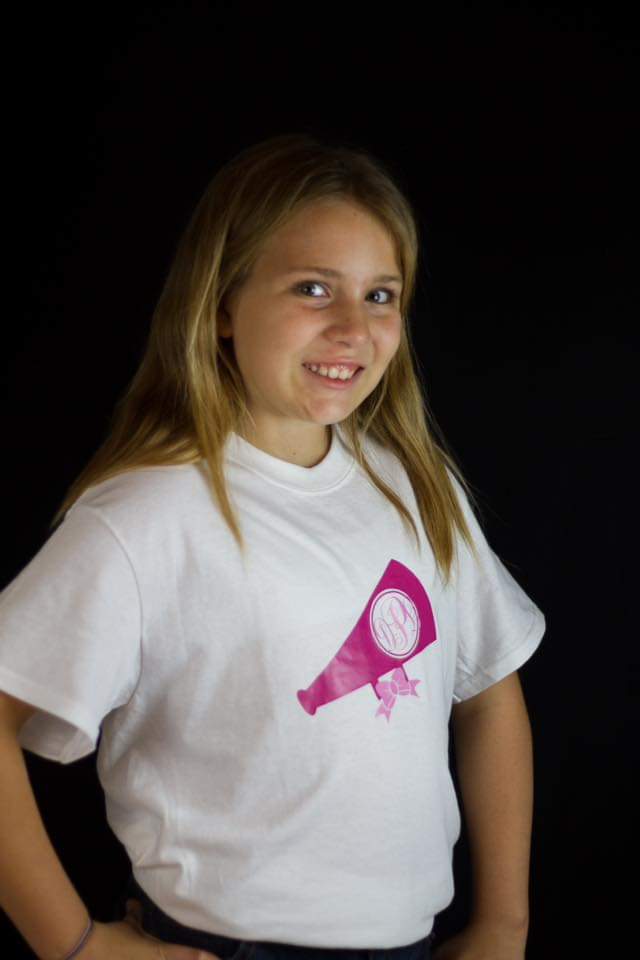 Monogram Cheer Girls Shirt
