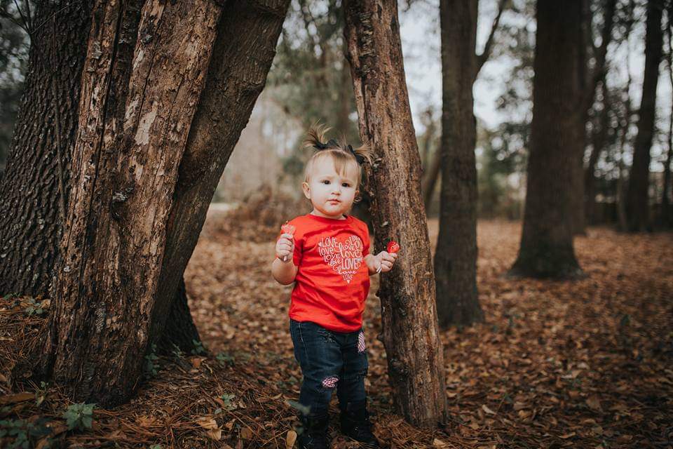 Love Heart Girls Shirt Valentines