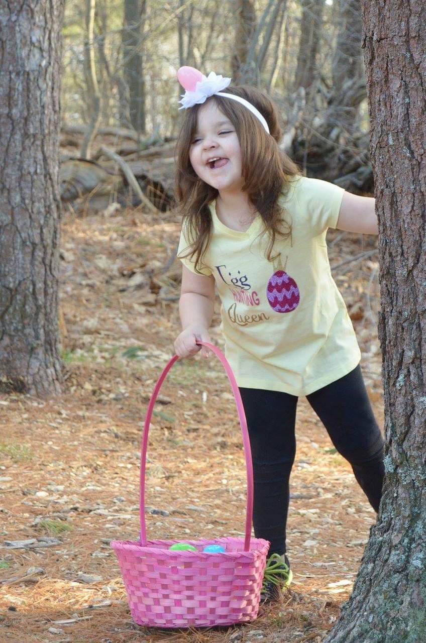 Egg Hunting Queen Girls Shirt Easter