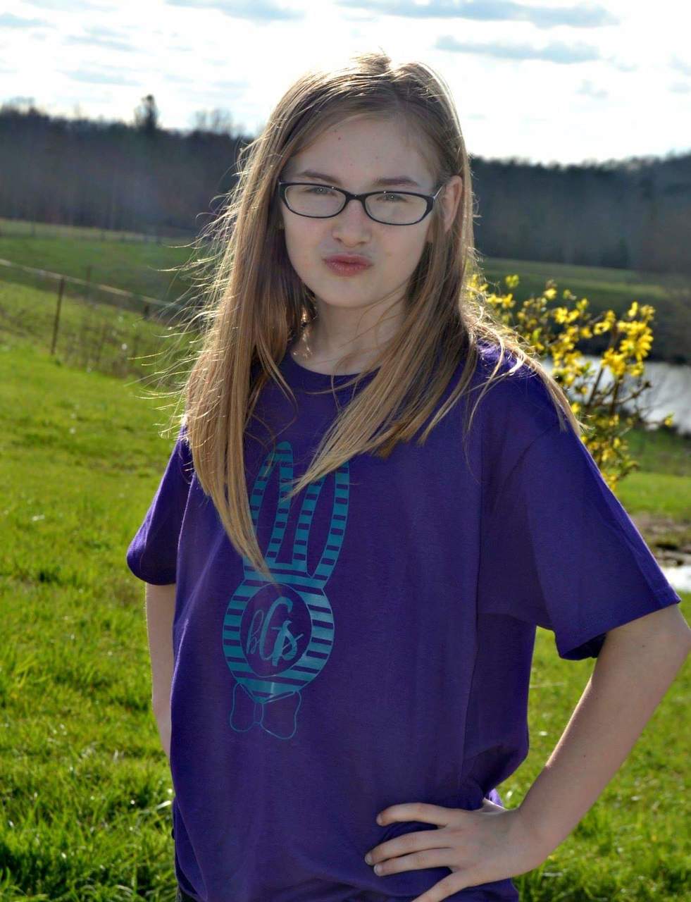 Monogrammed Bunny Girls Shirt Easter