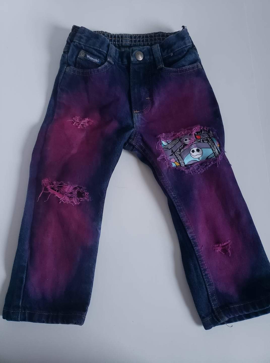 Girls Distressed Jeans nightmare before Christmas Halloween