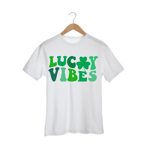 Lucky Vibes St. Patrick's Day Girls Shirt Boys Shirt Ladies Shirt