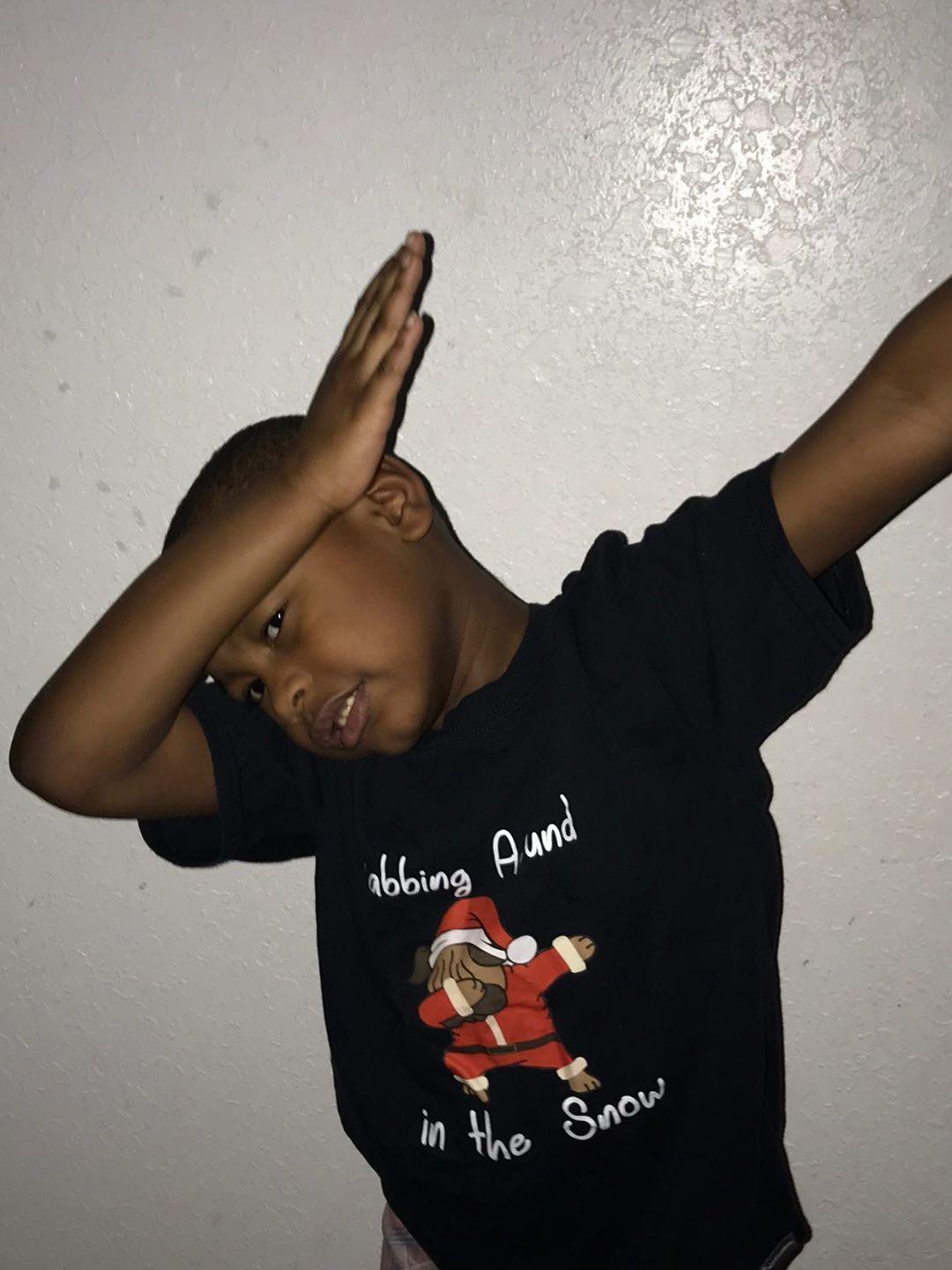 Dabbing Around in the Snow Christmas Girls Shirt Boys Shirt