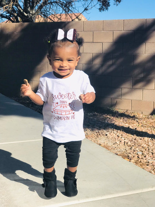 Sweeter Than Pumpkin Pie Girls Shirt Boys Shirt Thanksgiving Fall