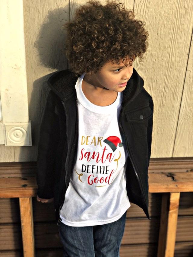Dear Santa Define good Christmas Boys Shirt Girls Shirt