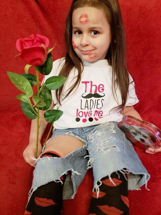 The Ladies Love Me Valentines Boys Shirt