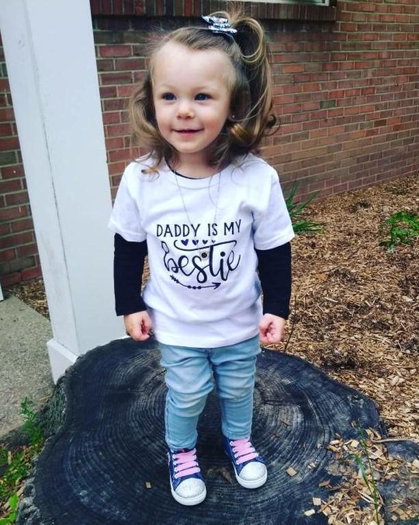 Daddy is my Bestie Girls Shirt Boys Shirt Valentine's day