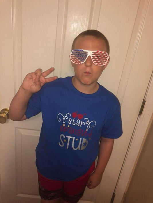 Star Spangled Stud Boys Shirt 4th of July