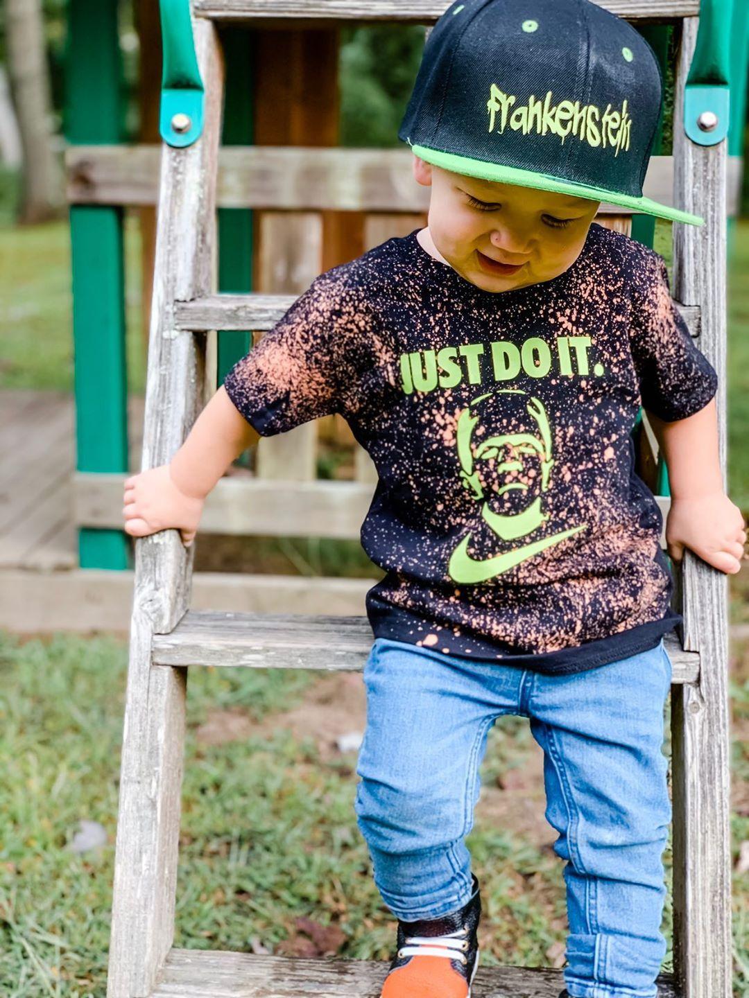 Just do it Frankenstein Halloween acid Boys Shirt Girls Shirt Designer