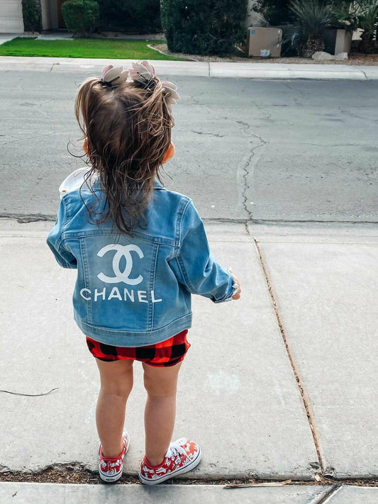 Chanel Denim Jacket Girls Designer