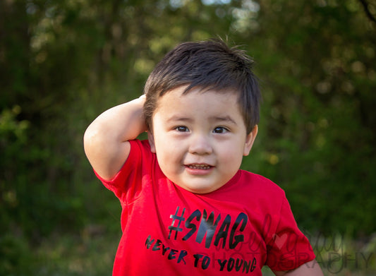 #Swag Never Too Young Boys Shirt